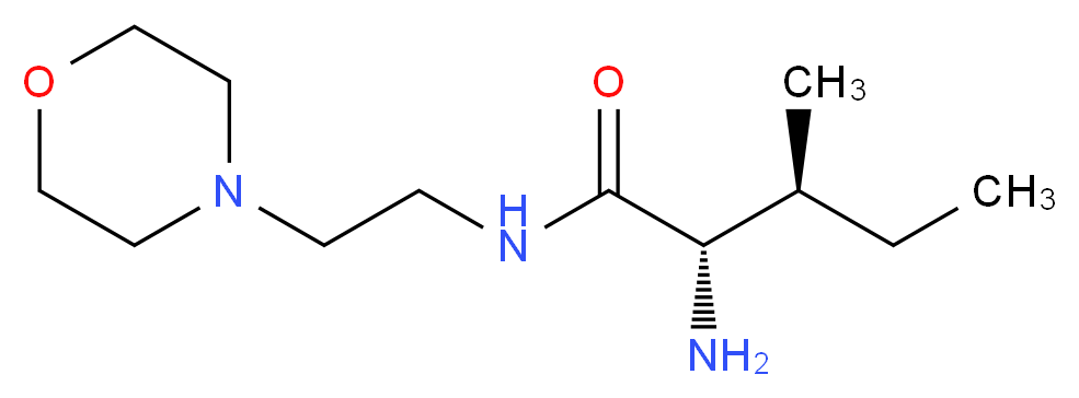 (2S,3S)-2-Amino-3-methyl-N-[2-(4-morpholinyl)ethyl]pentanamide Hydrochloride _分子结构_CAS_1243259-19-9)