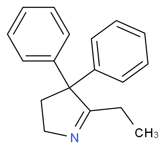 5-ethyl-4,4-diphenyl-3,4-dihydro-2H-pyrrole_分子结构_CAS_53067-74-6