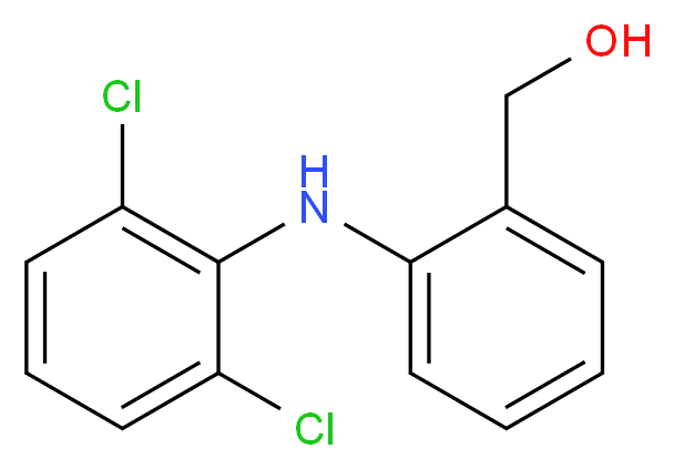 {2-[(2,6-dichlorophenyl)amino]phenyl}methanol_分子结构_CAS_27204-57-5