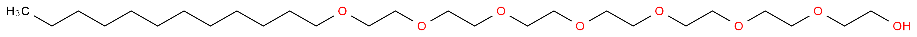 Heptaethylene glycol monododecyl ether_分子结构_CAS_3055-97-8)