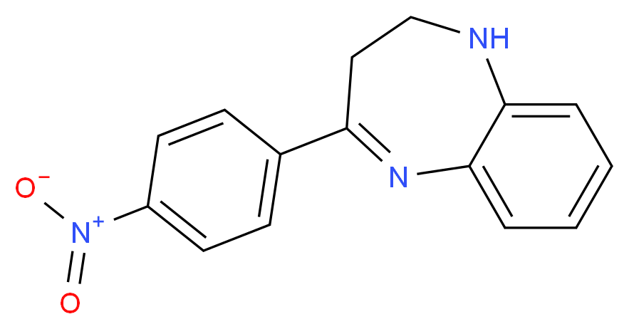 4-(4-nitrophenyl)-2,3-dihydro-1H-1,5-benzodiazepine_分子结构_CAS_283610-70-8