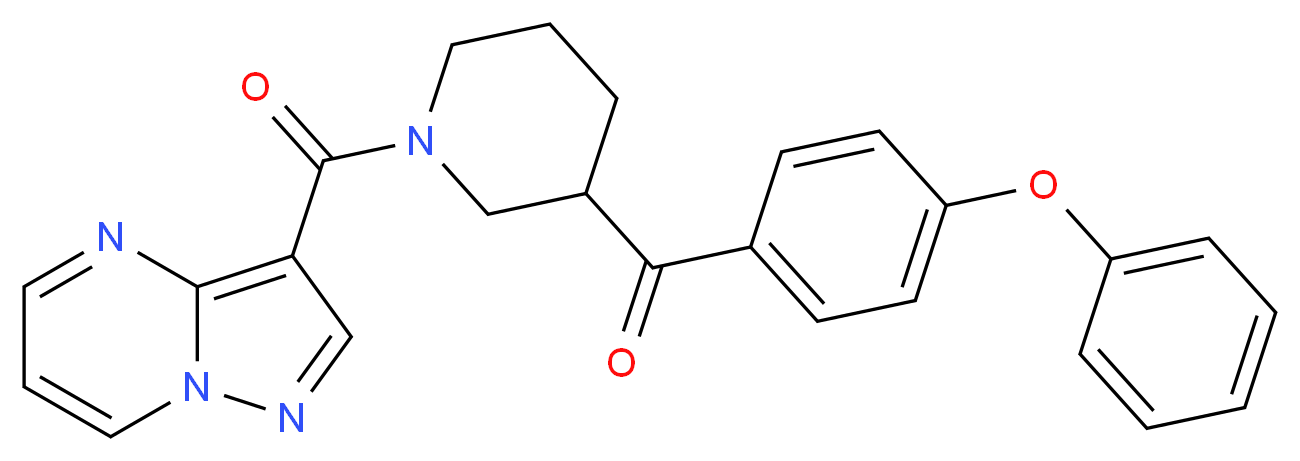 (4-phenoxyphenyl)[1-(pyrazolo[1,5-a]pyrimidin-3-ylcarbonyl)-3-piperidinyl]methanone_分子结构_CAS_)