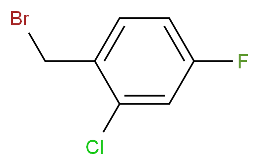 1-(Bromomethyl)-2-chloro-4-fluorobenzene_分子结构_CAS_45767-66-6)