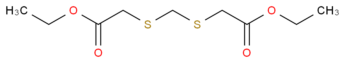 ethyl 2-({[(2-ethoxy-2-oxoethyl)thio]methyl}thio)acetate_分子结构_CAS_61713-23-3)