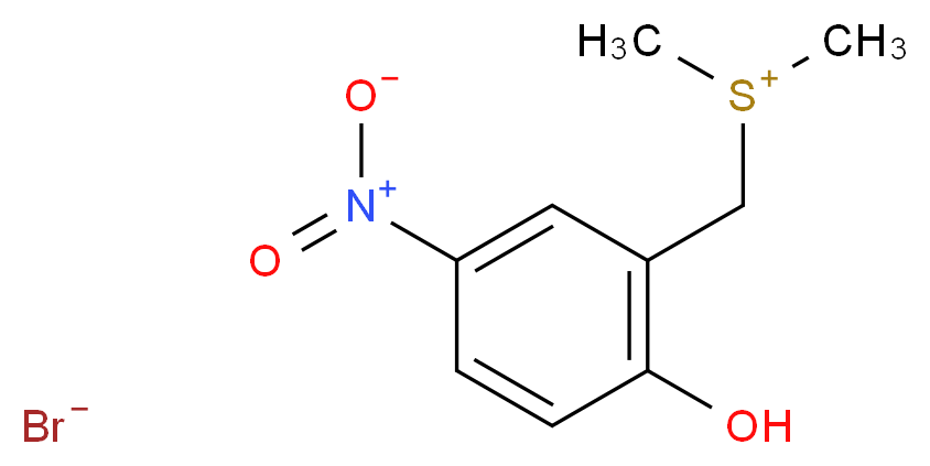 DIMETHYL-(2-HYDROXY-5-NITROBENZYL) SULFONIUM BROMIDE_分子结构_CAS_28611-73-6)