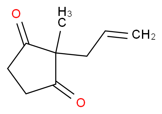 2-methyl-2-(prop-2-en-1-yl)cyclopentane-1,3-dione_分子结构_CAS_26828-48-8