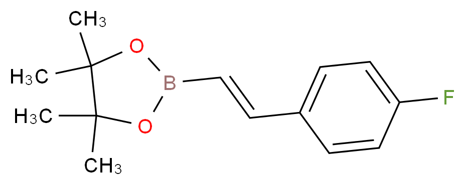 2-[(E)-2-(4-fluorophenyl)ethenyl]-4,4,5,5-tetramethyl-1,3,2-dioxaborolane_分子结构_CAS_504433-86-7