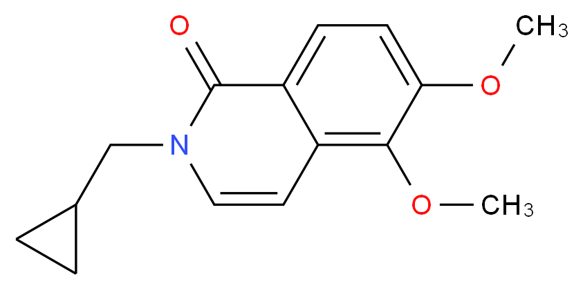 2-(cyclopropylmethyl)-5,6-dimethoxyisoquinolin-1(2H)-one_分子结构_CAS_)