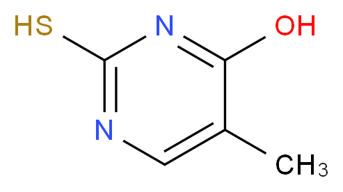 5-methyl-2-sulfanylpyrimidin-4-ol_分子结构_CAS_636-26-0