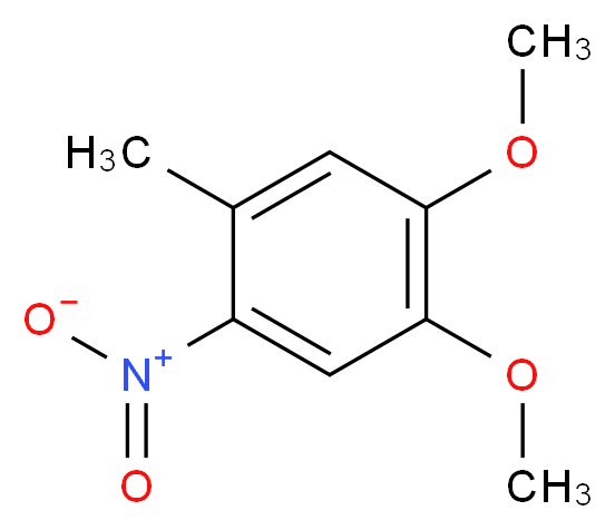 4,5-Dimethoxy-2-nitrotoluene_分子结构_CAS_7509-11-7)