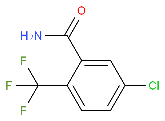 5-chloro-2-(trifluoromethyl)benzamide_分子结构_CAS_654-94-4