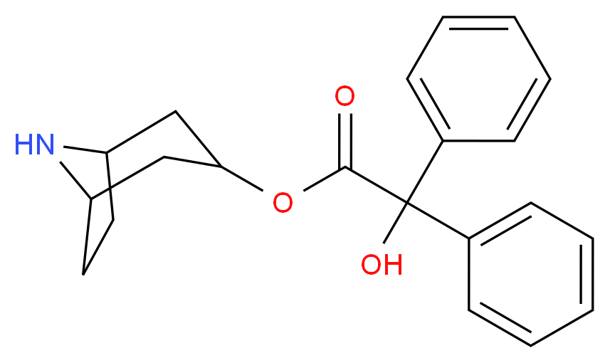 8-azabicyclo[3.2.1]octan-3-yl 2-hydroxy-2,2-diphenylacetate_分子结构_CAS_16444-19-2