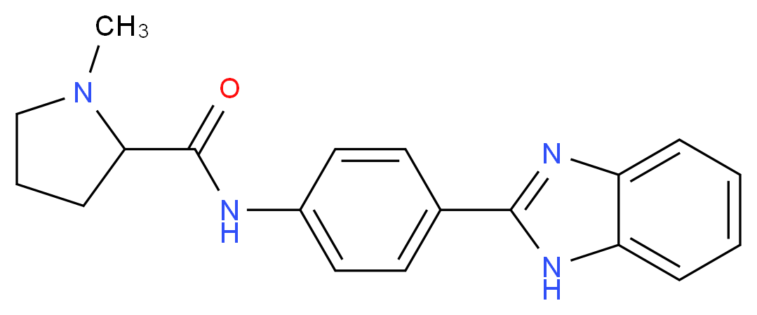 N-[4-(1H-benzimidazol-2-yl)phenyl]-1-methylprolinamide_分子结构_CAS_)