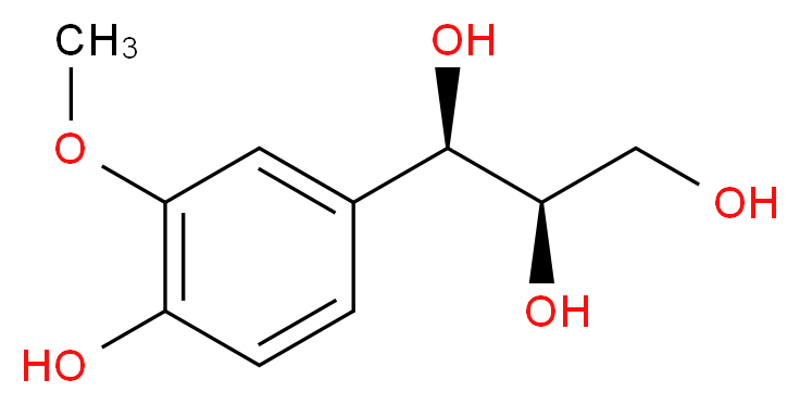 threo-Guaiacylglycerol_分子结构_CAS_27391-16-8)