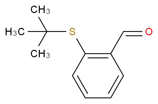 2-(叔-丁基硫代)苯甲醛_分子结构_CAS_65924-65-4)
