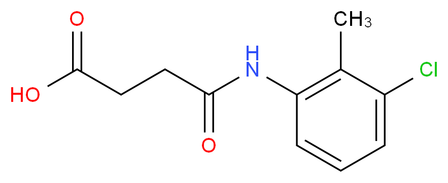 4-[(3-chloro-2-methylphenyl)amino]-4-oxobutanoic acid_分子结构_CAS_196934-77-7)