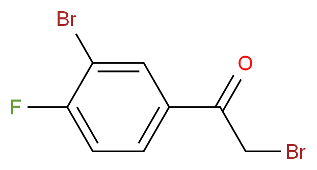 2-bromo-1-(3-bromo-4-fluorophenyl)ethan-1-one_分子结构_CAS_435273-49-7