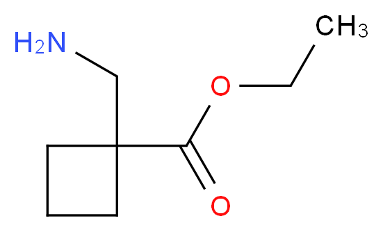 ethyl 1-(aminomethyl)cyclobutane-1-carboxylate_分子结构_CAS_911060-83-8