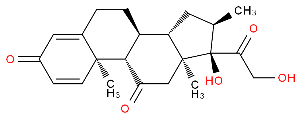 16α-Methyl-11-oxo Prednisolone_分子结构_CAS_2036-77-3)