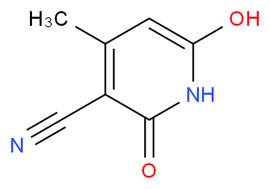 6-hydroxy-4-methyl-2-oxo-1,2-dihydropyridine-3-carbonitrile_分子结构_CAS_5444-02-0