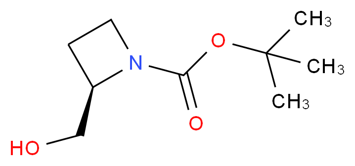 tert-butyl (2R)-2-(hydroxymethyl)azetidine-1-carboxylate_分子结构_CAS_161511-90-6