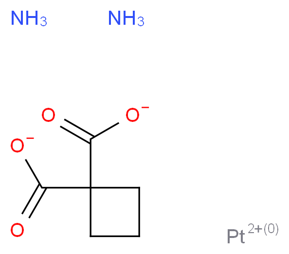 platinum(2+) ion diamine cyclobutane-1,1-dicarboxylate_分子结构_CAS_41575-94-4