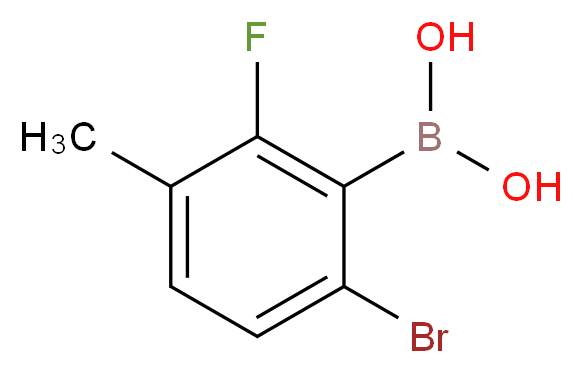 6-Bromo-2-fluoro-3-methylphenylboronic acid_分子结构_CAS_957061-15-3)