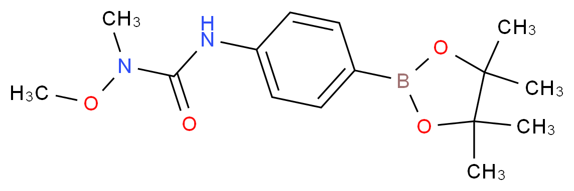 3-methoxy-3-methyl-1-[4-(tetramethyl-1,3,2-dioxaborolan-2-yl)phenyl]urea_分子结构_CAS_874297-84-4