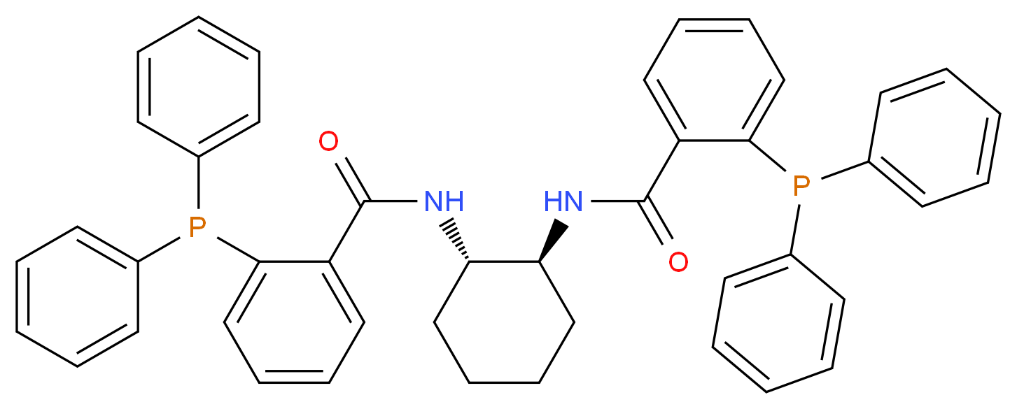 2-(diphenylphosphanyl)-N-[(1S,2S)-2-[2-(diphenylphosphanyl)benzamido]cyclohexyl]benzamide_分子结构_CAS_138517-61-0