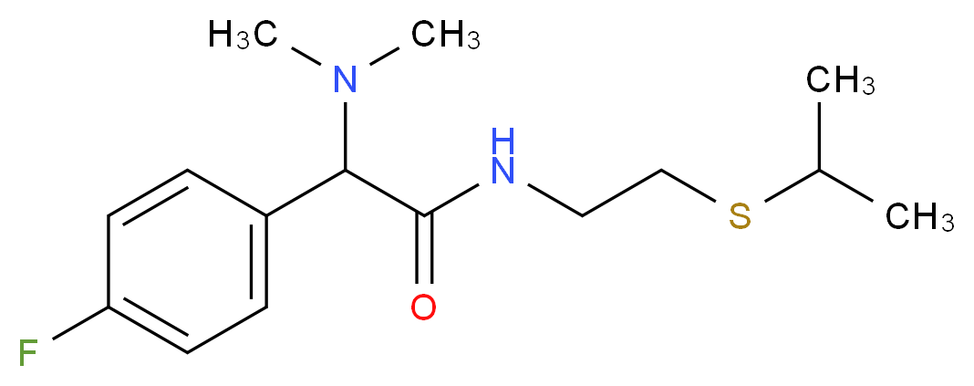 2-(dimethylamino)-2-(4-fluorophenyl)-N-[2-(isopropylthio)ethyl]acetamide_分子结构_CAS_)