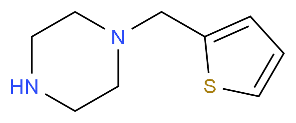 1-(thiophen-2-ylmethyl)piperazine_分子结构_CAS_39244-79-6