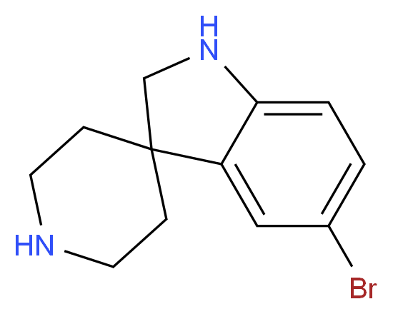 5-bromo-1,2-dihydrospiro[indole-3,4'-piperidine]_分子结构_CAS_944899-21-2