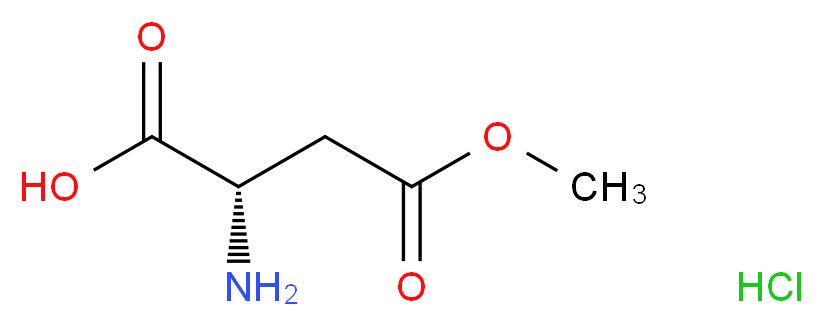 (2S)-2-amino-4-methoxy-4-oxobutanoic acid hydrochloride_分子结构_CAS_16856-13-6