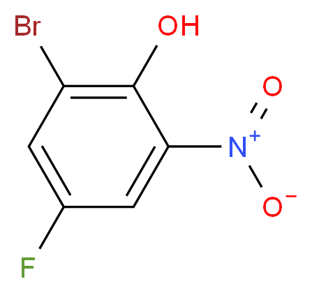 2-bromo-4-fluoro-6-nitrophenol_分子结构_CAS_320-75-2