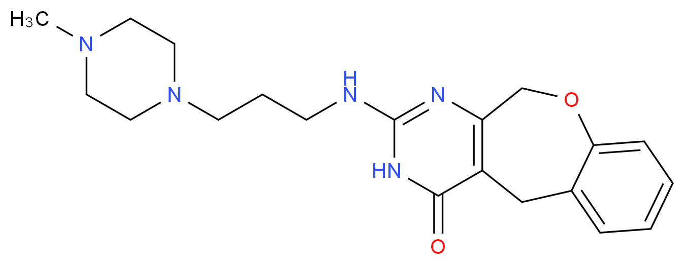 2-{[3-(4-methylpiperazin-1-yl)propyl]amino}-5,11-dihydro[1]benzoxepino[3,4-d]pyrimidin-4(3H)-one_分子结构_CAS_)