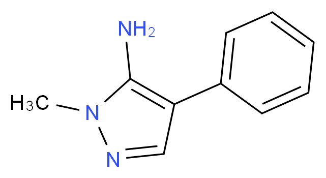 1-methyl-4-phenyl-1H-pyrazol-5-amine_分子结构_CAS_30823-52-0