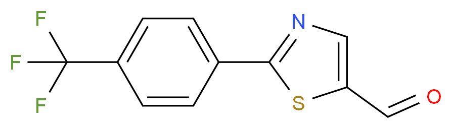 2-(4-Trifluoromethylphenyl)thiazole-5-carbaldehyde_分子结构_CAS_447406-52-2)