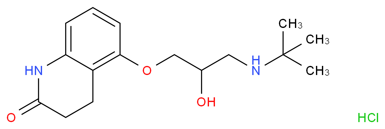 5-[3-(tert-butylamino)-2-hydroxypropoxy]-1,2,3,4-tetrahydroquinolin-2-one hydrochloride_分子结构_CAS_51781-21-6