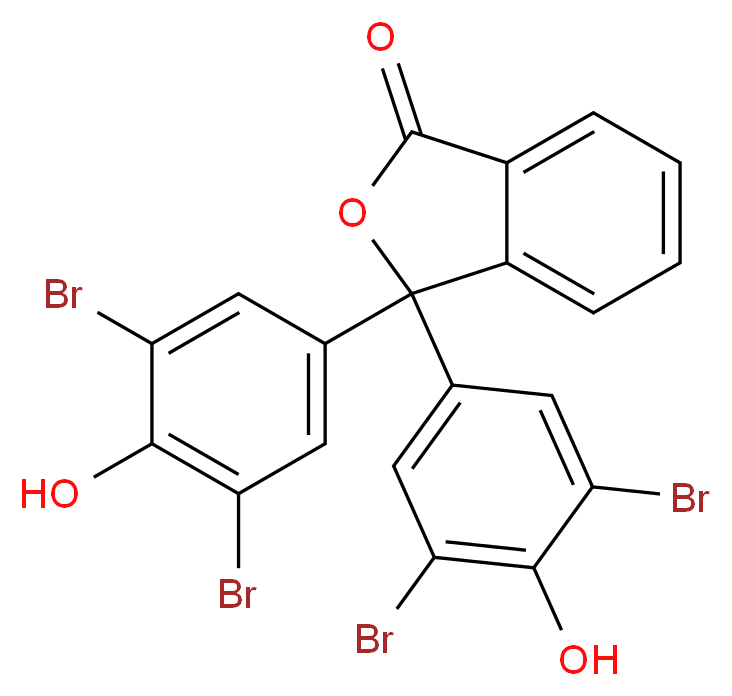 3,3-bis(3,5-dibromo-4-hydroxyphenyl)-1,3-dihydro-2-benzofuran-1-one_分子结构_CAS_1301-20-8