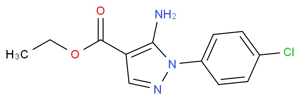 Ethyl 5-amino-1-(4-chlorophenyl)-1H-pyrazole-4-carboxylate_分子结构_CAS_)