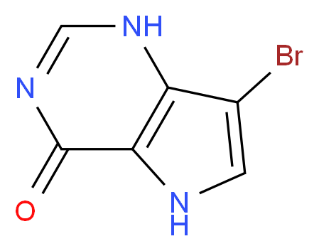 7-Bromo-1,5-dihydro-4H-pyrrolo-[3,2-d]pyrimidin-4-one_分子结构_CAS_93587-23-6)