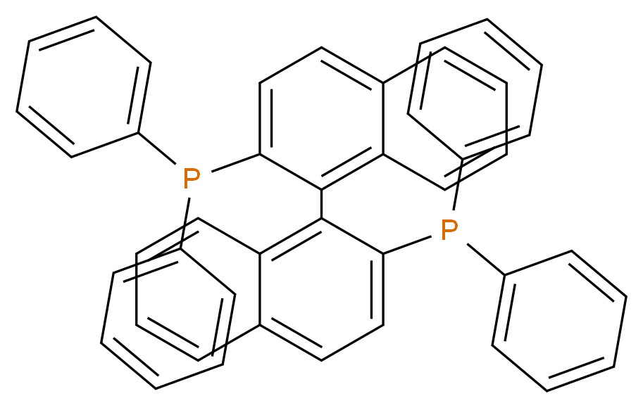 {1-[2-(diphenylphosphanyl)naphthalen-1-yl]naphthalen-2-yl}diphenylphosphane_分子结构_CAS_76189-55-4