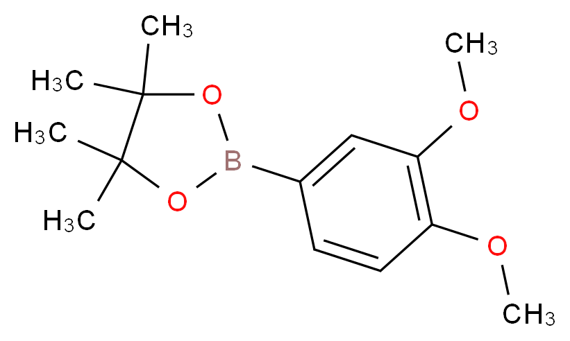 2-(3,4-dimethoxyphenyl)-4,4,5,5-tetramethyl-1,3,2-dioxaborolane_分子结构_CAS_365564-10-9