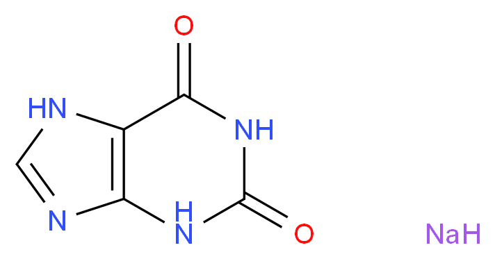 黄嘌呤 钠盐_分子结构_CAS_1196-43-6)