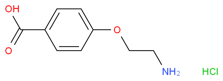 4-(2-aminoethoxy)benzoic acid hydrochloride_分子结构_CAS_1050208-10-0