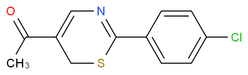 1-[2-(4-chlorophenyl)-6H-1,3-thiazin-5-yl]ethan-1-one_分子结构_CAS_219539-29-4)