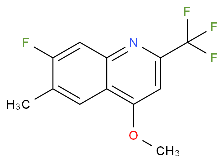 7-Fluoro-4-methoxy-6-methyl-2-(trifluoromethyl)quinoline 97%_分子结构_CAS_)