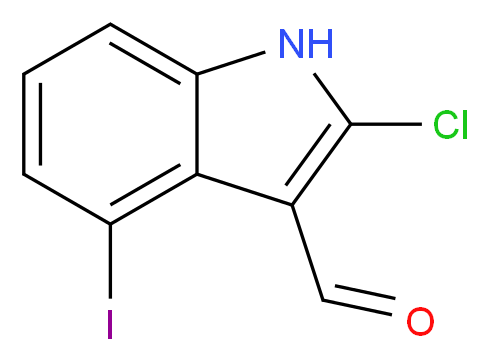 2-Chloro-4-iodo-1H-indole-3-carboxaldehyde 95+%_分子结构_CAS_)