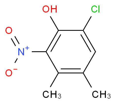 6-chloro-3,4-dimethyl-2-nitrophenol_分子结构_CAS_74098-29-6