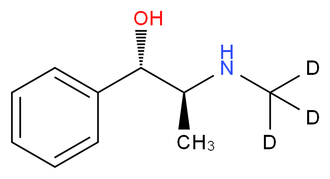(1S,2S)-2-[(<sup>2</sup>H<sub>3</sub>)methylamino]-1-phenylpropan-1-ol_分子结构_CAS_754966-06-8